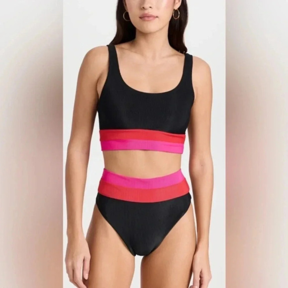 Beach Riot Colorblock bottom set Bikini Small B466 B2384
